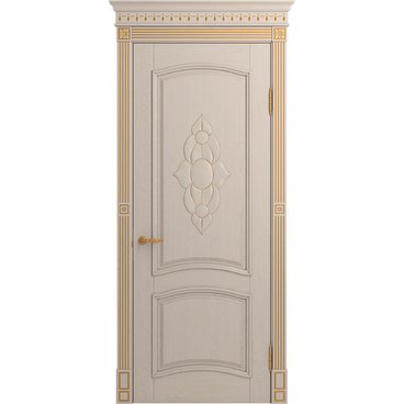 Межкомнатная дверь массив ясеня Viporte Бристоль Декор прованс глухая