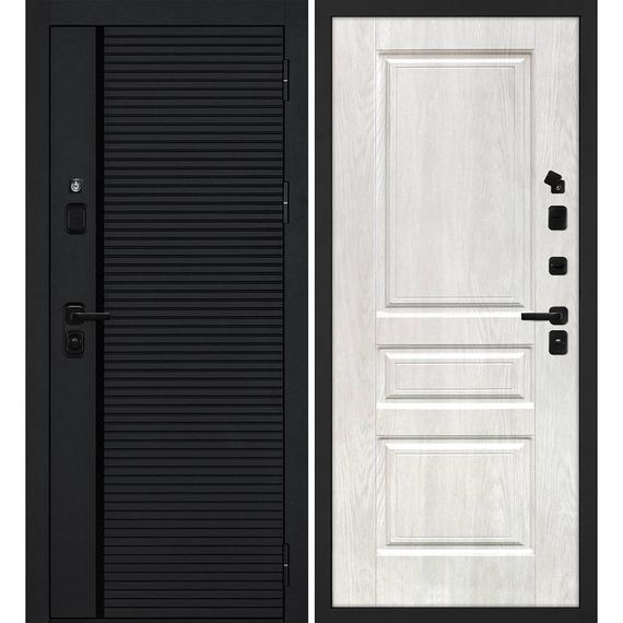 Входная дверь Галактика-173 панель фрезерованная дуб жемчужный