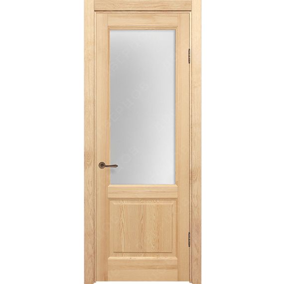 Фото межкомнатной двери массив сосны Ливорно под покраску со стеклом