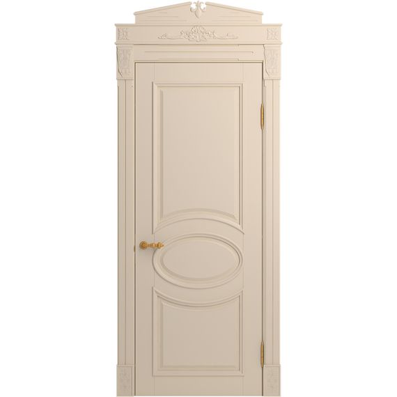 Межкомнатная дверь массив бука Viporte Лацио ваниль глухая