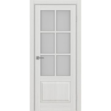 Межкомнатная дверь Тоскана 641.2221 ясень серебристый со стеклом