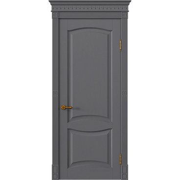 Межкомнатная дверь массив дуба Viporte Классика 2 графит глухая