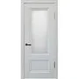 Фото межкомнатной двери экошпон Алтай 802 barhat light grey остеклённая