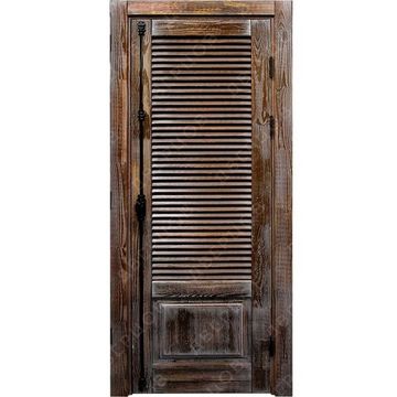 Межкомнатная дверь массив сосны Лофт Генуя RAL 8007 глухая