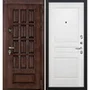 Фото входной уличной двери Regidoors Центурион Термо лиственница морёная Массив валенсия белая эмаль