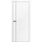 Межкомнатная дверь ПЭТ Silk-5 белая кромка ABS чёрная молдинг
