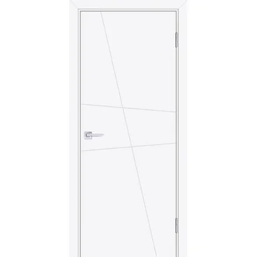 Межкомнатная дверь эмаль Текона Смальта-Лайн 02 белая RAL 9003 глухая