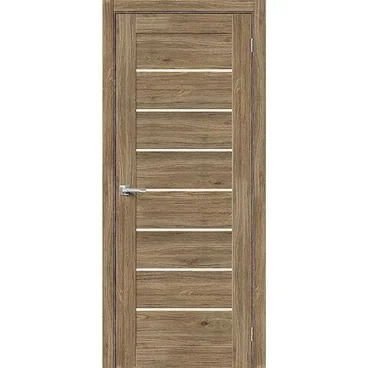 Межкомнатная дверь экошпон Bravo Порта-22 original oak остеклённая
