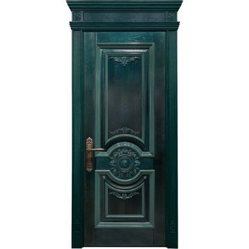 Межкомнатная дверь массив дуба Сорренто изумруд глухая