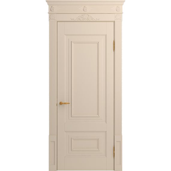 Межкомнатная дверь массив бука Viporte Неаполь ваниль глухая