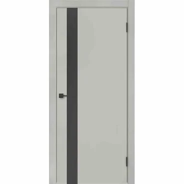 Межкомнатная дверь экошпон ДП-46 gray silk остеклённая