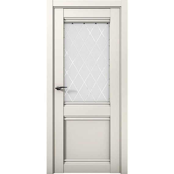 Фото межкомнатной двери экошпон 1212 магнолия остеклённая