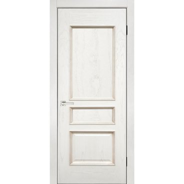 Межкомнатная дверь шпон Альба ясень белый глухая