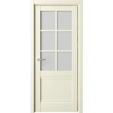 Межкомнатная дверь Киото винил ваниль со стеклом
