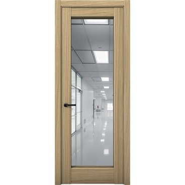 Межкомнатная дверь Кобальт 42 дуб светлый с зеркалом