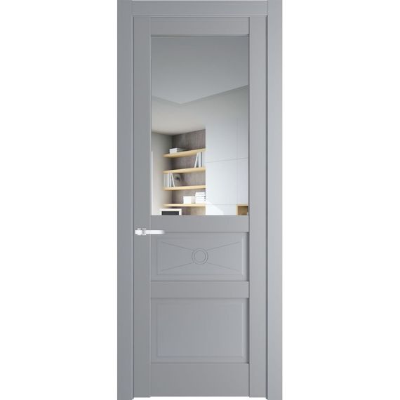 Межкомнатная дверь 1.5.2PM смоки остеклённая