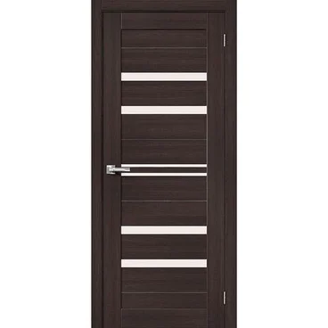 Межкомнатная дверь экошпон Bravo Порта-30 wenge veralinga остеклённая