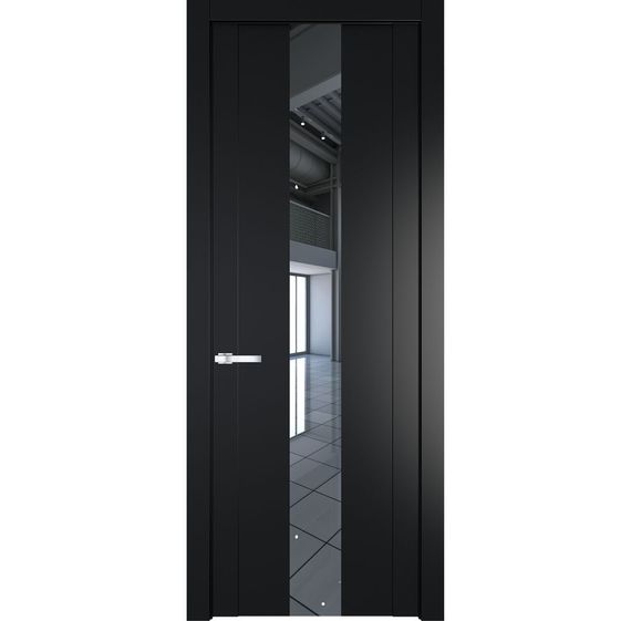 Межкомнатная дверь 1.9P блэк остеклённая