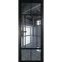 Межкомнатная алюминиевая дверь 10AG чёрная матовая RAL 9005 остеклённая