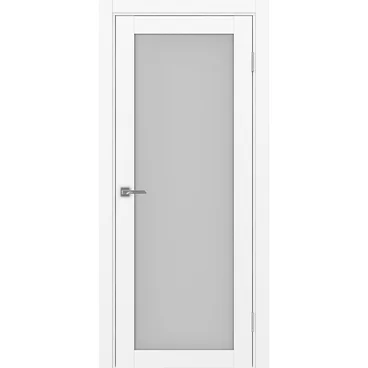 Межкомнатная дверь экошпон Турин 501.2 белый снежный остеклённая