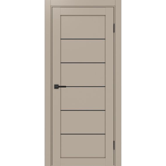 Межкомнатная дверь экошпон Турин 501АПП.1 мокко с молдингом