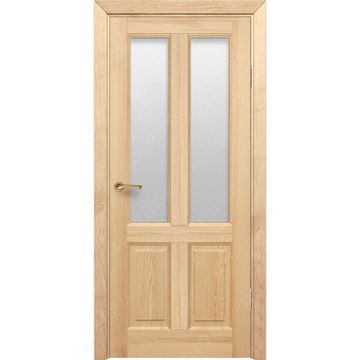 Межкомнатная дверь массив сосны с ламелью Дверцов Авиано остеклённая