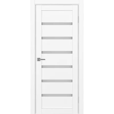 Межкомнатная дверь экошпон Турин 507.12 белый снежный остеклённая