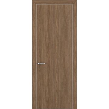 Межкомнатная дверь Квалитет К7 орех шоколад с алюминиевой кромкой