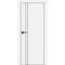 Межкомнатная дверь экошпон Profilo Porte PX-20 белая с чёрной алюминиевой кромкой с 4-х сторон