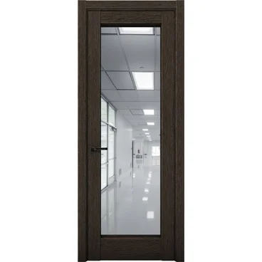 Межкомнатная дверь Кобальт 42 дуб тёмный с зеркалом