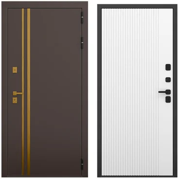 Входная дверь Баухаус амаретто силк панель шторм