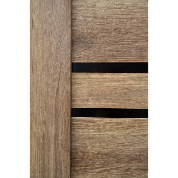 Межкомнатная дверь экошпон Сигма 28.4 дуб болтон остеклённая