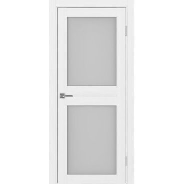 Межкомнатная дверь экошпон Турин 520.212 белый лёд остеклённая