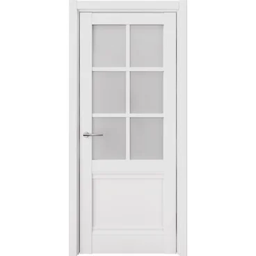 Межкомнатная дверь Киото винил белый со стеклом