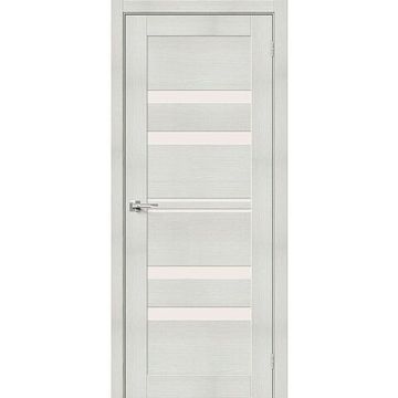 Межкомнатная дверь экошпон Bravo Порта-30 bianco veralinga остеклённая