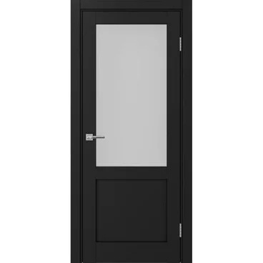 Межкомнатная дверь экошпон Турин 502.21 антрацит остеклённая