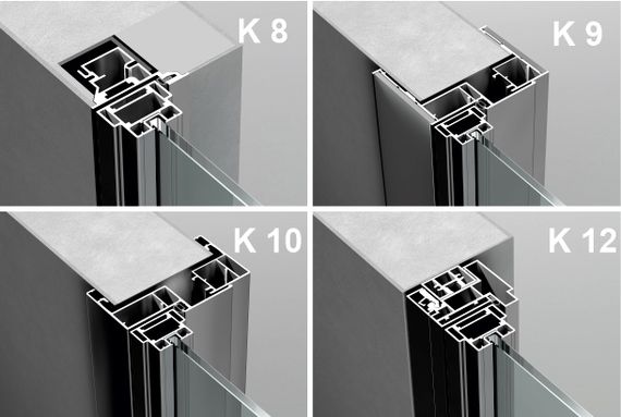 Варианты установки двери серии Loft-S в разные коробки