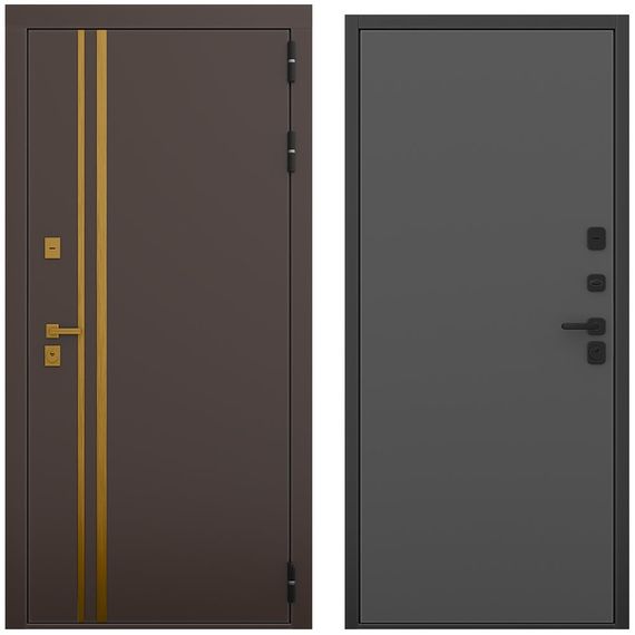 ходная дверь Баухаус амаретто силк панель гладкая антрацит