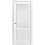 Фото межкомнатная дверь экошпон Profilo Porte PSE-27 белоснежная остеклённая