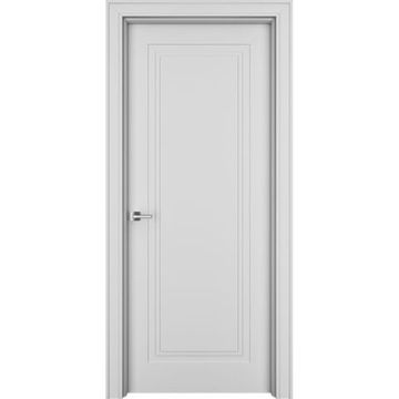 Межкомнатная дверь эмаль Ofram Паспарту белая глухая