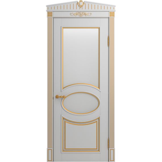 Межкомнатная дверь массив бука Viporte Лацио аворио патина золото остеклённая