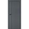 Межкомнатная дверь графит ПЭТ P-21 кромка ABS черная молдинг