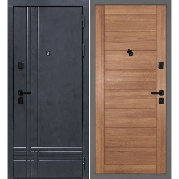Входная дверь Осло бетон антрацит панель сборная миндаль