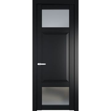 Межкомнатная дверь 1.3.4PD блэк остеклённая