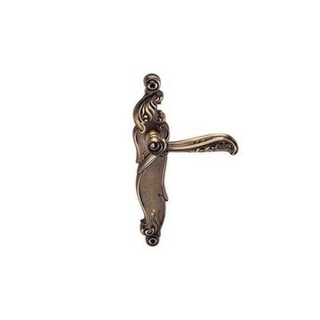 Ручка на планке для межкомнатной двери Rizo античный кофе