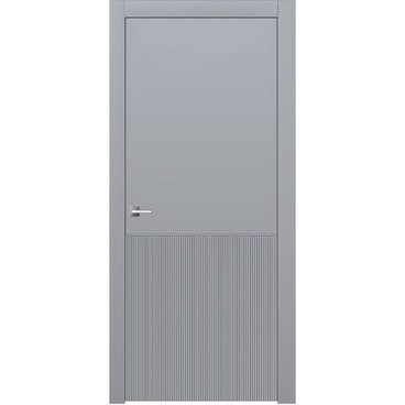Межкомнатная дверь эмаль Ofram Линнея 8 серая глухая