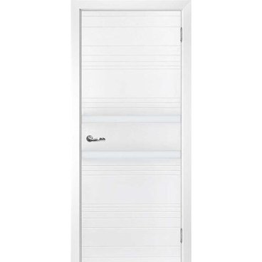 Межкомнатная дверь эмаль Текона Смальта 104 сапфир RAL 9003 остеклённая