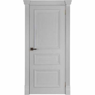 Межкомнатная дверь шпон Барселона дуб перла глухая