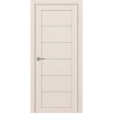 Межкомнатная дверь экошпон Турин 506.12 ясень перламутровый остеклённая