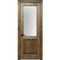 Фото межкомнатной двери массив сосны Дверцов Ливорно зелёное масло остеклённая